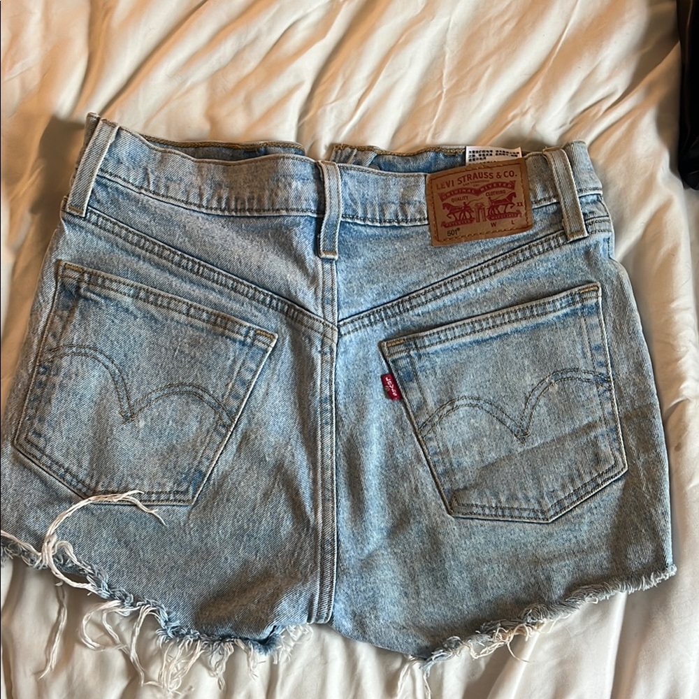 Levi's Women's Blue Denim 501 Shorts